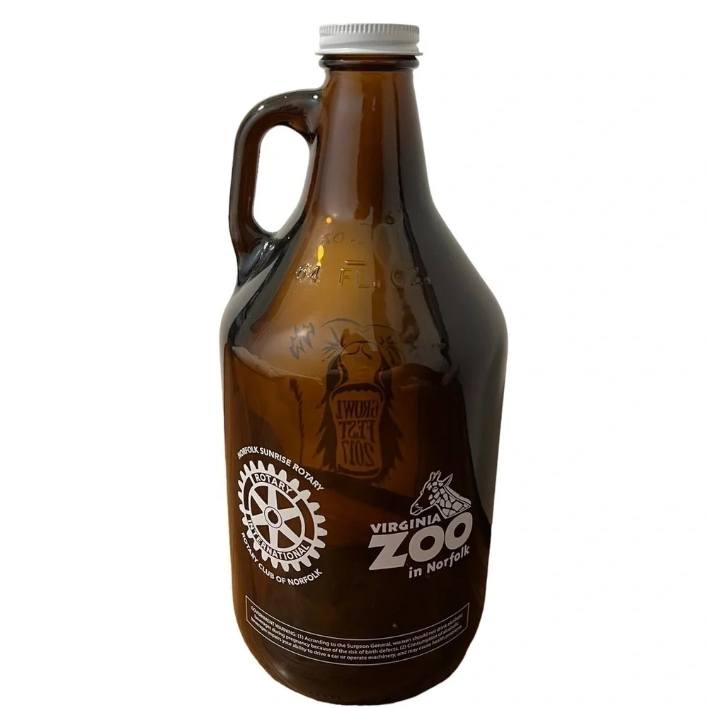 Virginia Zoo Growlfest Growler & Growler Koozie Cover Grin & Bear It 2020
